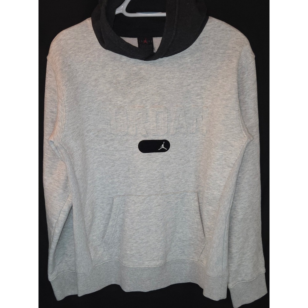 Jordan‎ Kids Hoodie Sweatshirt Pullover Gray Black Jumpman Logo Youth